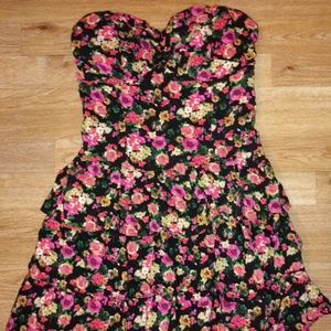 Forever21 Floral Sweetheart Dress